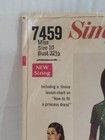 Sewing Pattern Simplicity 1967  7459 Jr teen Misses Dress Size 10 -cut Complete-