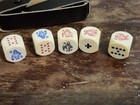 Vintage Poker Dice Clubs Set Of 5 With Case