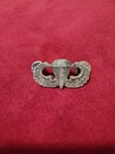 Post Wwii Sterling Silver Army Airborne Paratrooper Jump Wings Badge Pin Vintage