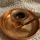 Vintage Coppercraft Guild Hammered Copper Chamber Candlestick Brass Handle