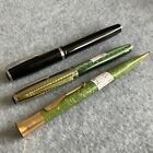 Lot 3  Vtg Esterbrook Fountain Pen Nib   Sheaffer Pencil Lettuce Green Marbled