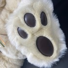 Dan Dee Beige Cream Teddy Bear Plush Brown Vinyl Leather Feet Stuffed Animal 15 