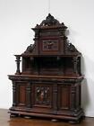 Large Antique Italian Carved Renaissance Buffet Sideboard Cabinet