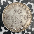 1919-c Newfoundland 50 Cents Lot n1314 Silver 