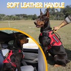 Service Dog Vest - Tactical Dog Harness Full Metal Buckles Dog Vest Large Red