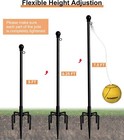 Tetherball Set With Ball   Rope For Outdoor Backyard Adjustable Tether Ball Pole
