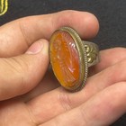 Ancient Roman Intaglio Agate Stone Solid Silver Rare Ring 