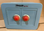 Vintage Mosler Junior Bank Vault Safe Combination Lock Metal Double Door Toy 