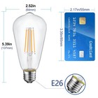 Energetic St19 Vintage Led Edison Bulbs  60 Watt Equivalent  St64 Led Filamen   