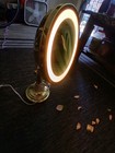 Vintage Lighted Makeup Vanity Mirror  Brass Heavy Duty