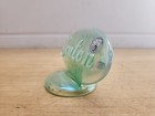 Rare Vintage Fenton Green Iridescent Glass Logo Dealer Sign  13 Cm