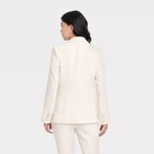 Women s Signature Crepe Nipped Waist Blazer - A New Day Cream L 