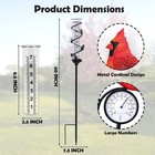 40  Red Bird Glass Rain Gauge 7  Tube Outdoor Indoor Yard Garden Patio Decor
