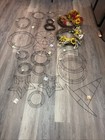 Floral Garden Wire Metal Wreaths Crafts Assorted Shapes Sizes 21lot New