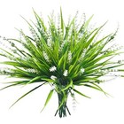 10 Pcs Artificial Plants Outdoor  Uv Resistant Fake Outdoor Flowers 10pcs White