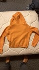 Oleg Cassini Weekend Orange Full Zip Hooded Hoodie W  Pockets Women   s S