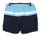 Nautica Men s Performance Colorblock Stripe 7  Swim Trunks Alaskan Blue Xxl Nwt