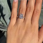 4 60ct Radiant-cut Lab Grown Diamond Hidden Halo Bridal Set Ring 14k Yellow Gold