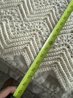 Vtg Handmade Crochet Afghan Throw Blanket Cream Off White Openwork 76x45 5