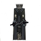 Black Plaid Style Bow Tie   Suspender Set Tuxedo Wedding Accessories U s Seller 