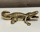 Gold Toned Alligator Door Knocker 5 5    Long New 