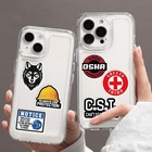 100pcs Funny Hard Hat Stickers  dirty  For Adult Tool Box  Helmet  Black 