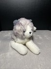 Dan Dee Cat Plush Gray White Kitten Blue Eyes Kitty Laying 17   l Toy Pet Lovey