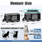 Soft Edged Expandable Pet Carrier Airline Approved Tsa Cat Dog 18x11x11