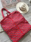 Quilted 1970s 1980s Floral Cottage Garmet Suit Bag Travel Fabric 