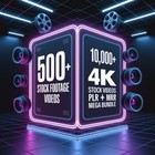      500  4k Stock Footage Videos Bundle   Anamorphic Fx For Faceless Content  