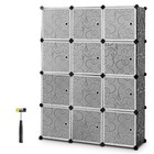 Diy 12 Cube Portable Closet Storage Organizer Clothes Wardrobe Cabinet W doors