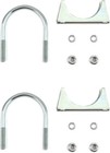 2 5  U-bolt Muffler exhaust Clamp  Heavy-duty Stainless Steel  2 Pack