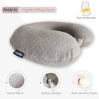 Memory Foam Travel Pillow Neck Pillow U Shape Grey Gray
