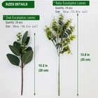 48pcs Mixed Eucalyptus Leaves Stems Bulk Silver Dollar Eucalyptus Stems Faux    