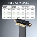 Pcie 4 0 X1 Riser Cable 90 Degree Male To Female Extension Cord Ribbon 40cm