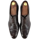 Salvatore Ferragamo Italy Men 11 5 Brown Pebble Leather Dress Shoe Blucher Derby