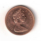 1977 Canadian Brilliant Uncirculated One Cent Elizabeth Ii Coin 