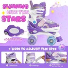 Papaison Adjustable Roller Skates For Girls Illuminating Wheels  Kids Toddler   
