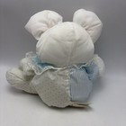 Vintage 80s Fisher Price Baby Puffalump Stuffed Mouse Baby Rattle Nylon Plushie