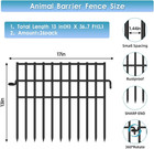 37ft Garden Fence 26 Pack No Dig Animal Barrier Metal Border Dog Rabbit Yard