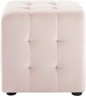 Modway Contour Tufted Button Cube Performance Velvet Ottoman  Pink