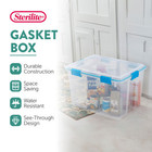 Sterilite 80-qt Clear Plastic Stackable Storage Bin W  Gasket Latch Lid  8 Pack