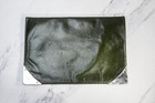 Green Moroccan Leather Antique English Desk Blotter Folder Sterling Silver