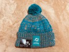 Unisex Adults Football Cuffed Knit Hat With Pom Fleece Lined 25c