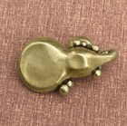 Brass Hot Blessed Gourd Statue Figure Pet Antique Ornament Rare Chinese Art