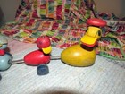 Vintage Fisher-price Wooden Duck Family Pull Along Toy From 1940 s For Parts