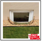 Steel Straight Area Window Well For Basement   Exterior 37 In  X 12 In  X 12 In 