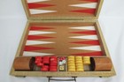 Vtg Crisloid Royal Backgammon Set Large 1 1 2 X 1 2 Red Butterscotch With Case