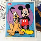 Vintage Playskool Disney Frame Tray Puzzles Lot Of 3 Mickey Pluto Beauty Beast