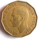 1949 Great Britain 3 Pence - Rare Key Date Coin - Free Ship - Vintage Bin  29